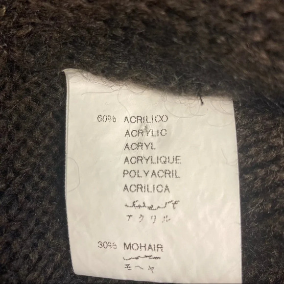 LA FEE MARABOUTEE Sz S Mohair Blend Duster Cascade High Low Sweater Cardigan - Picture 7 of 8